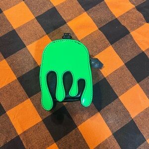 Vibrant Green and Black Slime-Inspired small zipper pouch